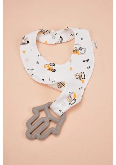 E&f Store Emzik Tutucu Mama Önlüğü - Dozer Desenli %100 Pamuk Kumaş Çok Renkli