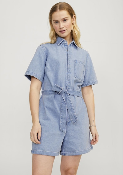 Jack & Jones Kadın Belden Bağlamalı Denim Tulum - Isla 12254008 Light Blue Denim Açık Mavi Jack & Jones Kadın Belden Bağlamalı Denim Tulum - Isla 12254008 Light Blue Denim Açık Mavi