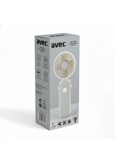 Avec Av-f138 Usb Şarjlı Mini Fan Gri
