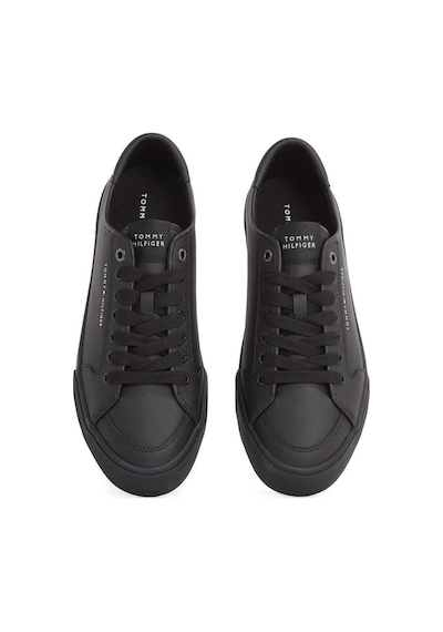 Tommy Hilfiger Erkek Core Corporate Vulc Leather Sneaker-6107 Siyah