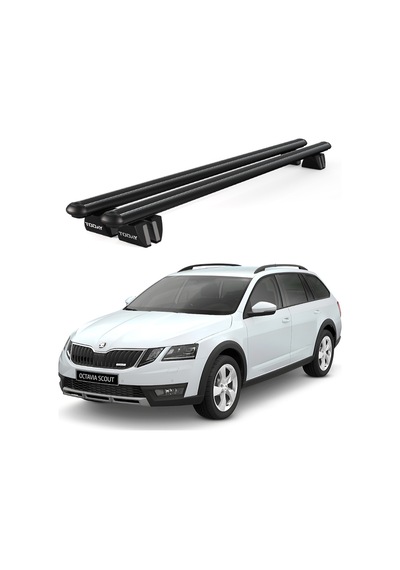 Pençe Skoda Octavia Sw 2013-2020 Uyumlu Siyah Ara Atkı 109cm Port Bagaj Tavan Barı
