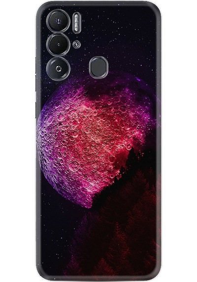 Tecno Pova Neo Kilif Silikon Desen Kizil Gezegen 1624 557179115