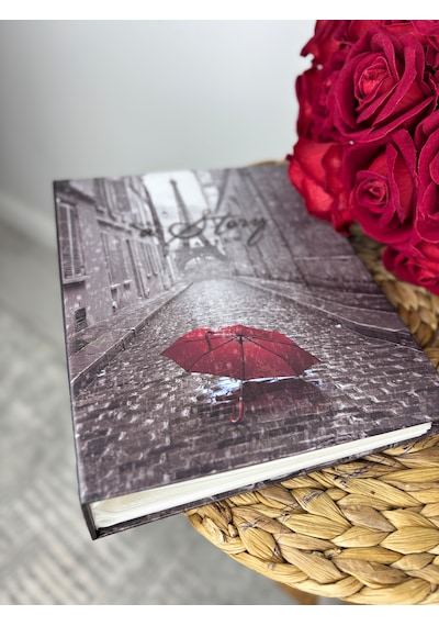 Rabsev Fotoğraf Albümü 10x15cm 200 Fotoğraf Kapasiteli Renkli Şemsiye Desenli Anı Albümü