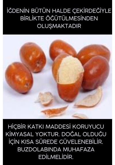 Annemeli Iğde Ve Çekirdeği Tozu Iğde Unu 100 Gr Cam Kavanoz % 100 Doğal Günlük Taze Öğütülür