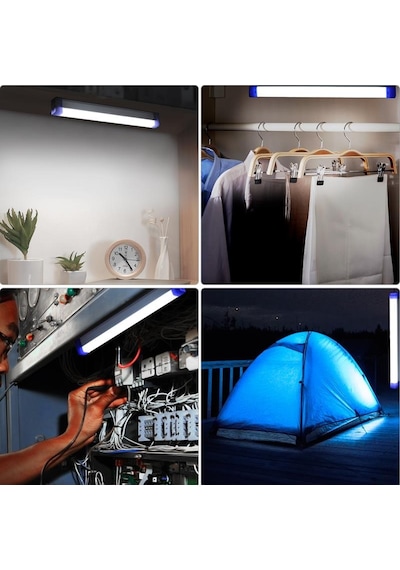 Usb Şarzlı Acil Durum Ve Aydınlatma Led Florasan Çok Renkli