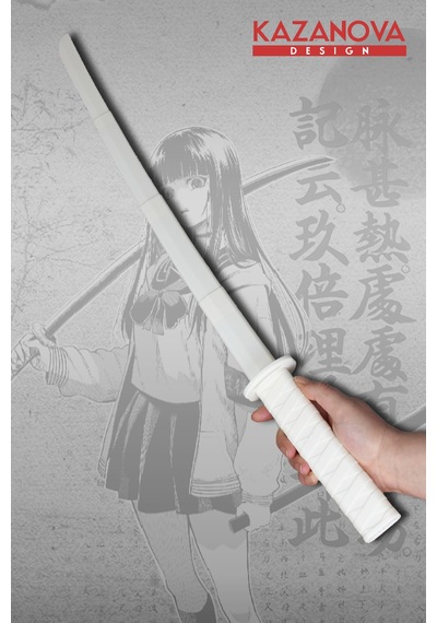 Kazanova Design Basic Katlanabilir Katana Figür 80 Cm Beyaz Anime Cosplay