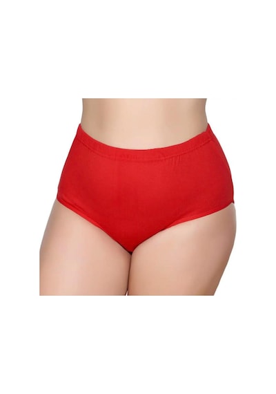 3'lü Kadın Bato Külot Geçme Lastik-gümüş 3040-3041 Kırmızı
