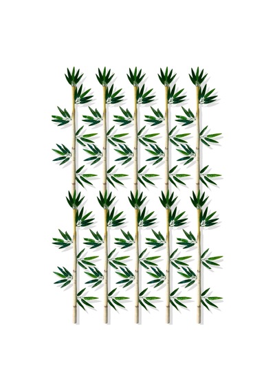 Cihan Çiçekçilik Yapay Yapraklı Dekoratif Bambu Çubuğu 90 Cm 10 Adet Islak Doku Çok Renkli
