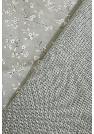 Karaca Home Linaria %100 Pamuk Çift Kişilik Nevresim Pike Takımı Mint