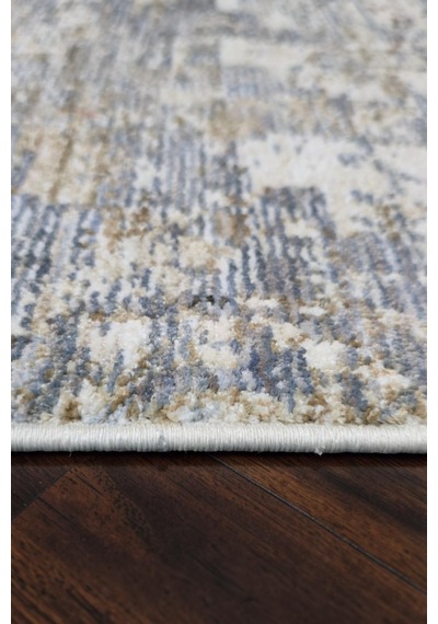 Vivanni Home Everlynn Polyester Vintage Halı Pamuk Atkı Tabanlı Modern Dokuma Ev Halısı Mavi