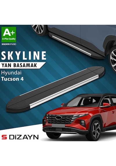 S-dizayn Hyundai Tucson 4 Skyline Krom Yan Basamak 173 Cm 2021 Üzeri A+ Kalite