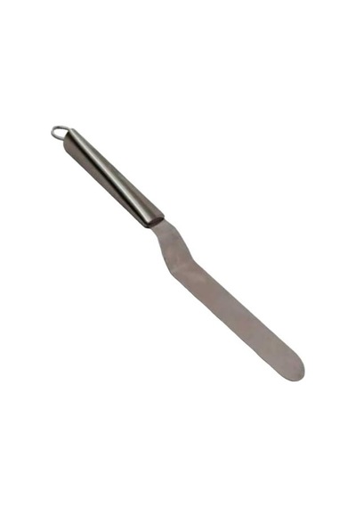 Pasta Paleti Eğik Çelik 25 Cm Gümüş