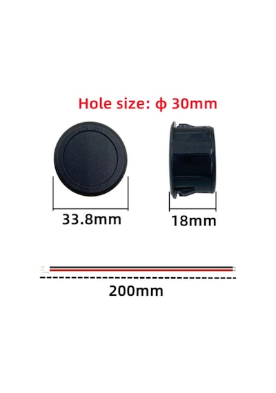 Voltmetre DC 4-100V Led Dijital Ekran Dairesel - Kırmızı