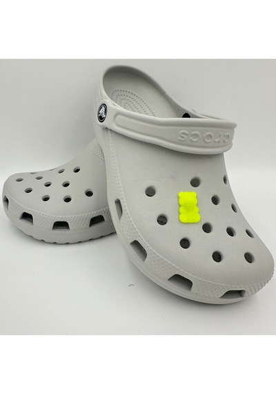 Crocs Terlik Süsü Ve Aksesuarı , Çanta Süsü Jibbitz Hribo Ayıcık Şeffaf Alt 01 Görsel Figür Aksesuar Sarı Neon