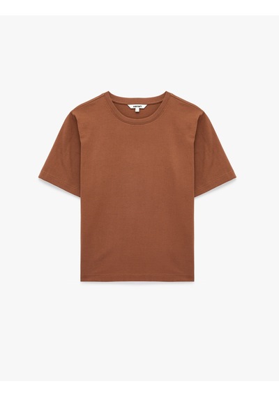 Koton Regular Fit Pamuklu Kısa Kollu Bisiklet Yaka Basic Tişört Kahverengi 6sak60009ek Kahve Koton Regular Fit Pamuklu Kısa Kollu Bisiklet Yaka Basic Tişört Kahverengi 6sak60009ek Kahve