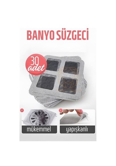 Zenvac Banyo Gider Süzgeci 30 Adet 721136 Zenvac29 Renkli