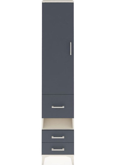 Arges Dolap 3 Raflı 3 Çekmeceli Tek Askılı 44x30x221 Aytaşı-antrasit Aytası