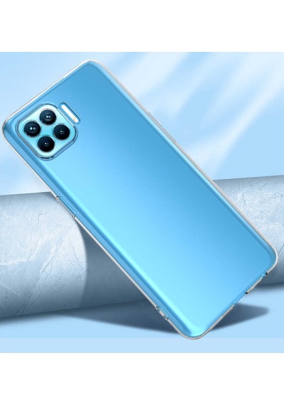 Oppo Reno 4 Lite Kılıf Zore Kamera Korumalı Süper Silikon Kılıf Renksiz