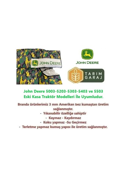 John Deere 5003-5203-5303-5403 Ve 5503 Eski Kasa Traktör Kılıfı Branda - Kaporta Kılıfı Ve Koltuk Kılıfı