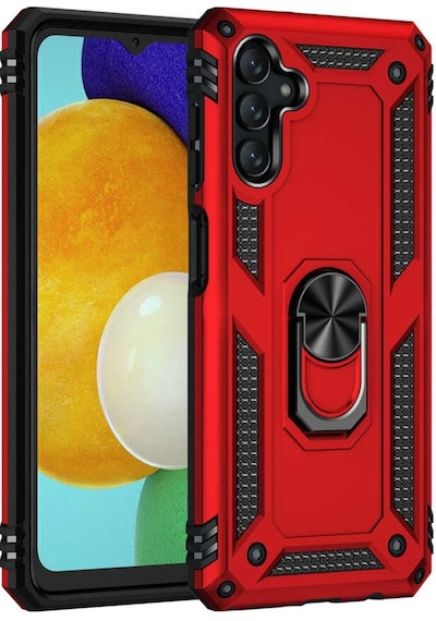 Galaxy A13 Kılıf Yüzüklü Standlı Manyetikli Armor Zırh Silikon
