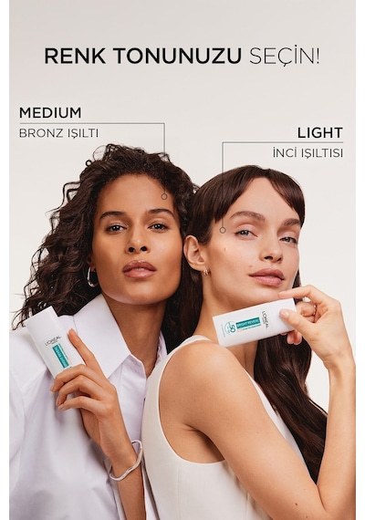 L'Oréal Paris Bright Reveal Koyu Leke Karşıtı Renkli Fluid Günlük Yüz Güneş Kremi SPF50 Medium 50 ML