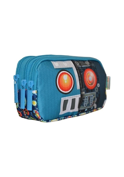 Kaukko Kids Love 3 Bölmeli Kalem Çantası Sweet Robot L8130