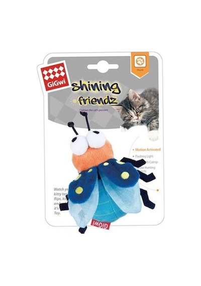 Gigwi 7459 9 CM Catnipli Işıklı Arı Kedi Oyuncağı