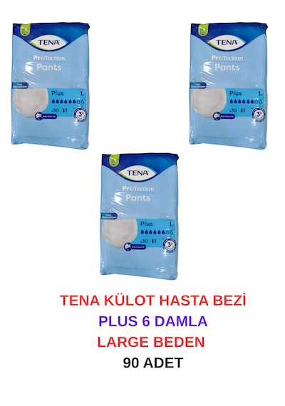 Tena Külot Hasta Bezi Plus 6 Damla Large Beden - 90 Adet L