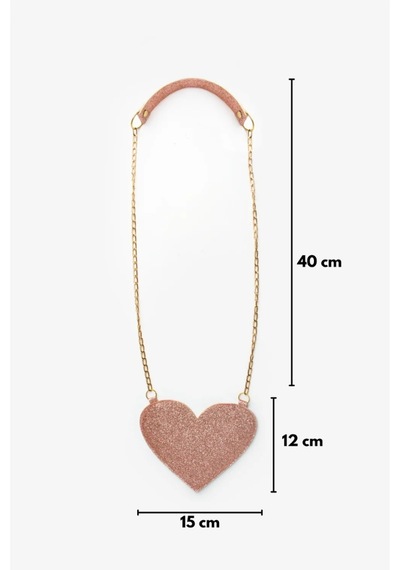 Kız Çocuk Kalp Şekilli Çanta Rose Çok renkli