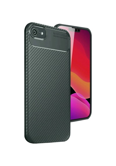 Apple iPhone Uyumlu 16e Kılıf Auto Focus Karbon Kapak - 21411 Yeşil