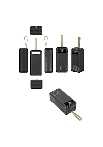 Hubrendy  Powerbank Yüksek Kapasiteli 60.000 Mah Hızlı Şarj Şarj Özellikli Batarya Diğer