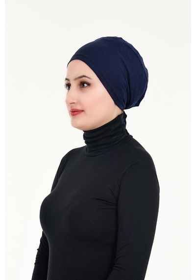 Sensu Tesettür Lüks Penye Bone Lacıvert