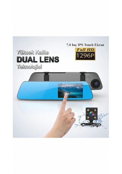 Araç İçi Kamera Dokunmatik Ekran Kamera Sensörüyle Birlikte Full Hd