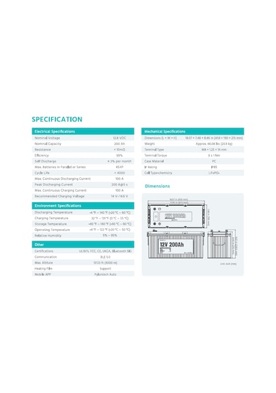 Pylontech Rv12200 Lifepo4 Akü 12,8v 200ah 2,56 Kwh