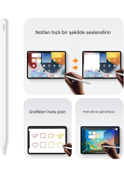 Palm-rejection Wireless Şarj Eğilim Çizim Apple Uyumlu iPad  2.nesil 2018 Sonrası Dokunmatik Kalemi Pencil 2.nesil
