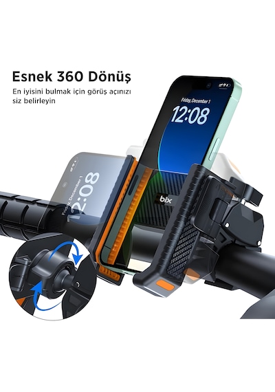 Bix Bph01 Gidon Bağlantılı Bisiklet Motosiklet Telefon Tutucu