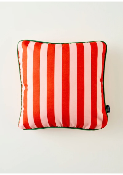 Bella Maison Line Biyeli Kırlent Kılıfı Kırmızı 43x43 Cm Kırmızı