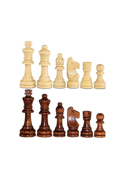 Ahşap Satranç Taşları No:35 Büyük 9cm