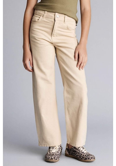 Defacto 90s Wıde Leg Gabardin Pantolon Kız Çocuk G0603a826sper41 Ekru-er41