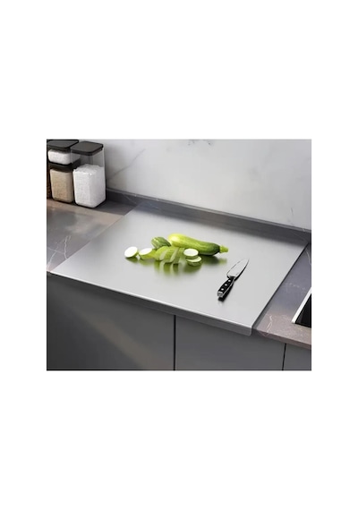 304 Paslanmaz 50x60 Cm Tek Bükümlü Metal Tezgah Koruyucu Kesme Tahtası Çok Amaçlı Mutfak Için Inox