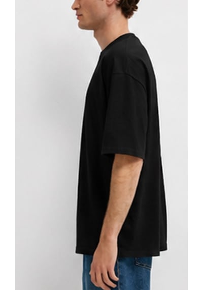 Mavi M0613553-900 Mavi Baskılı T-shirt Erkek Tişort Siyah
