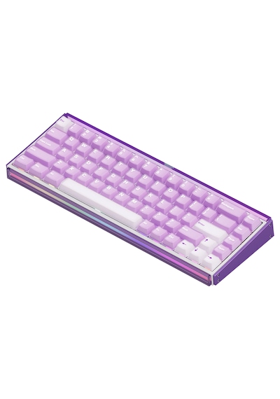 Akko Ray68 He Misty Purple White %65 Astroaim Manyetik Switch 8k Hz Hall Effect Hotswap Argb Kablosuz İngilizce Gaming Klavye