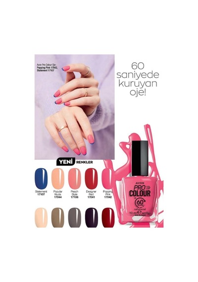 Avon True Pro Colour Hızla Kuruyan Oje Fierce Pink 10 ML