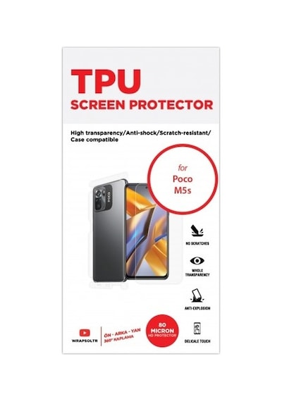 Xiaomi Poco M5s Ön, Arka Ve Yan 360 Derece Tam Kaplama Tpu Film
