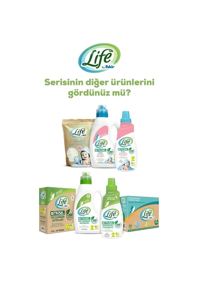 Life by Fakir %100 Bitkisel Bazlı Doğal Toz Çamaşır Deterjanı 30 Yıkama 1500 G