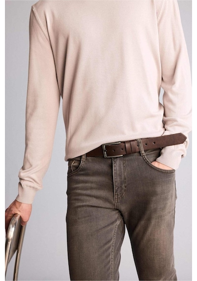 Defacto Erkek Dikdörtgen Toka Suni Deri Jean Kemeri H5070axnsbn45 Kahve-bn45
