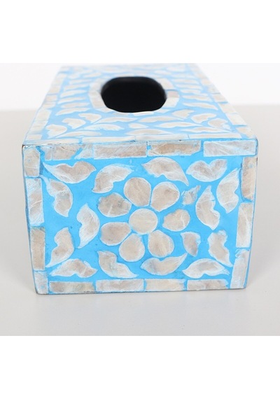 Anita Sedefli Dikdörtgen Peçetelik 23x12x8,5 Cm Mavi