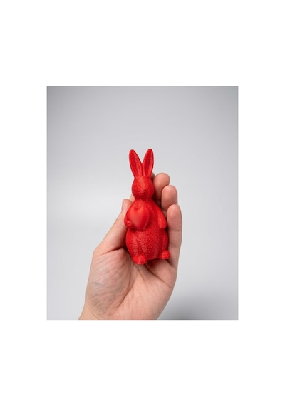 Dekoratif Dokulu 2'li Mini Tavşan Biblo Seti Çocuk Odası Aksesuarı - 9 Cm Ve 11 Cm