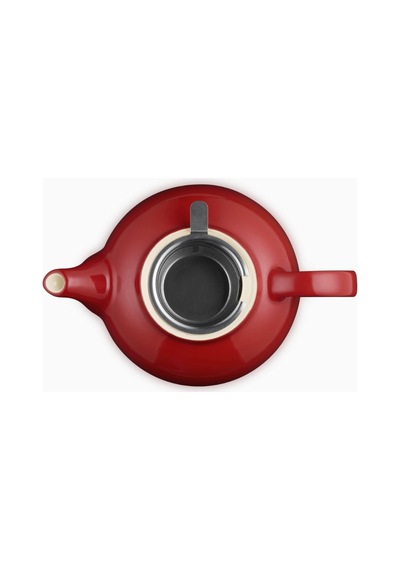 Le Creuset Paslanmaz Çelik Süzgeçli Seramik Çaydanlık, 1.3l Kırmızı