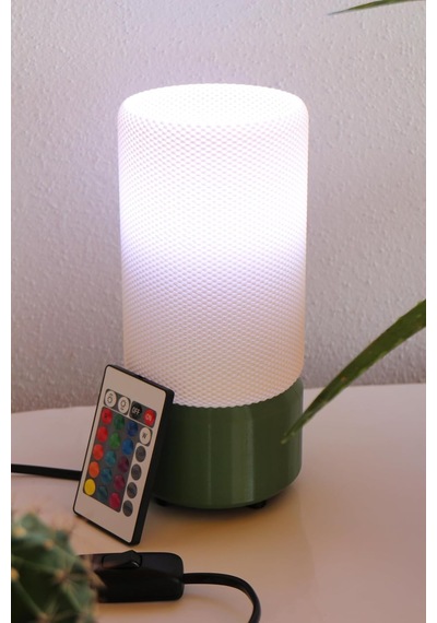 Tr Haymalab Zen Silindir Rgb Dekoratif Masa Lambası Uzaktan Kumandalı, Renk Değiştiren Led Gece Lambası, Salon